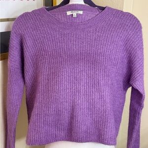 Madewell Women's Purple Crew Neck Sweater